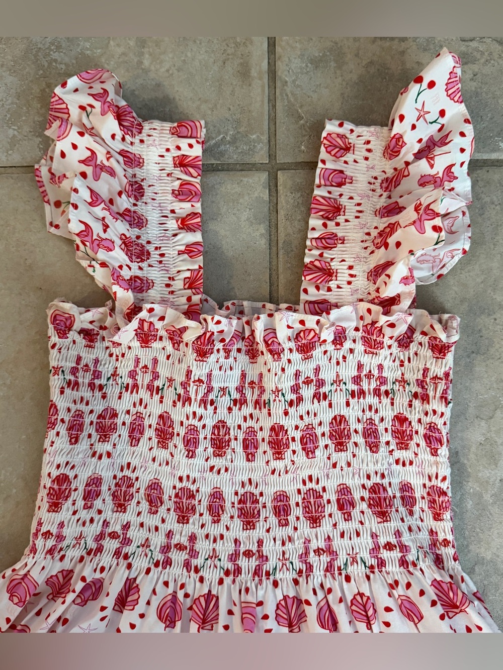 Hill House Home Ellie Nap Dress in Mermaid Seashell Mermaid Size XS - Picture 3 of 11